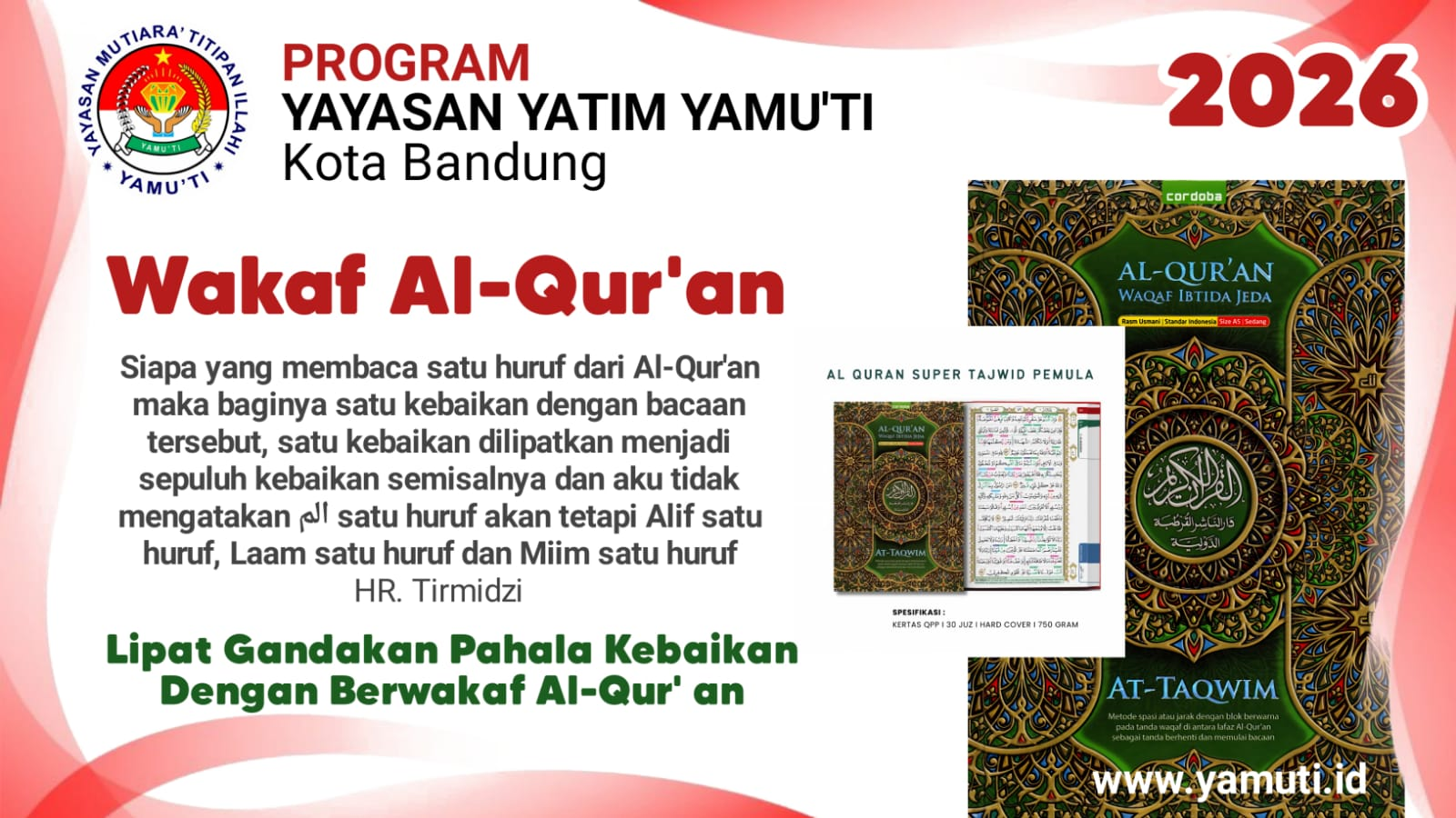 Program Wakaf Al-Qur'an - Yayasan Yatim Yamu'ti